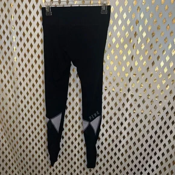 Victoria’s Secret PINK yoga pants leggings sheer and fishnet detail size XS - Picture 6 of 7
